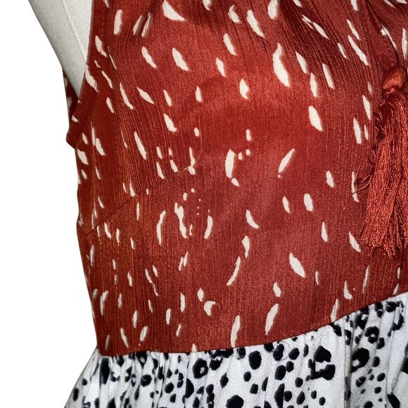 THML Anthropologie Tiered Ruffle Top Sz XS Sleeveless - Picture 3 of 9